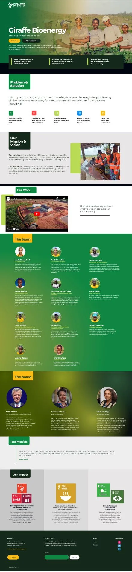 Giraffe Bioenergy Kenya